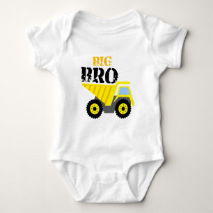 Big Bro Construction Gelber Kipper Baby Strampler