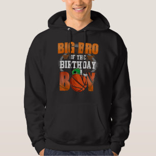 Big Bro der Geburtstagsbasketballspielerfamilie m Hoodie