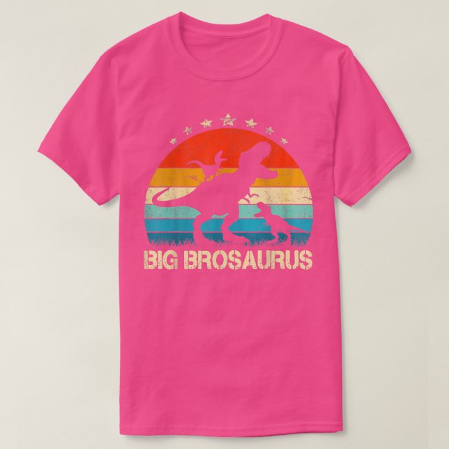 Big Bro Dinosaurier Big Brosaurus 2 Zwei Kinder Ch T-Shirt (Design vorne)