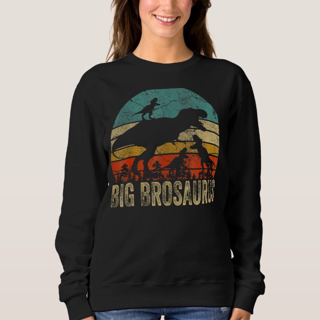 Big Bro Dinosaurier Big Brosaurus 3 Zwei Kinder Ch Sweatshirt (Vorderseite)