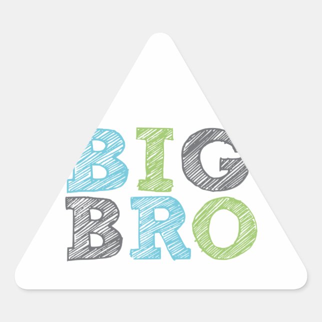 Big Bro Dreieckiger Aufkleber (Vorderseite)
