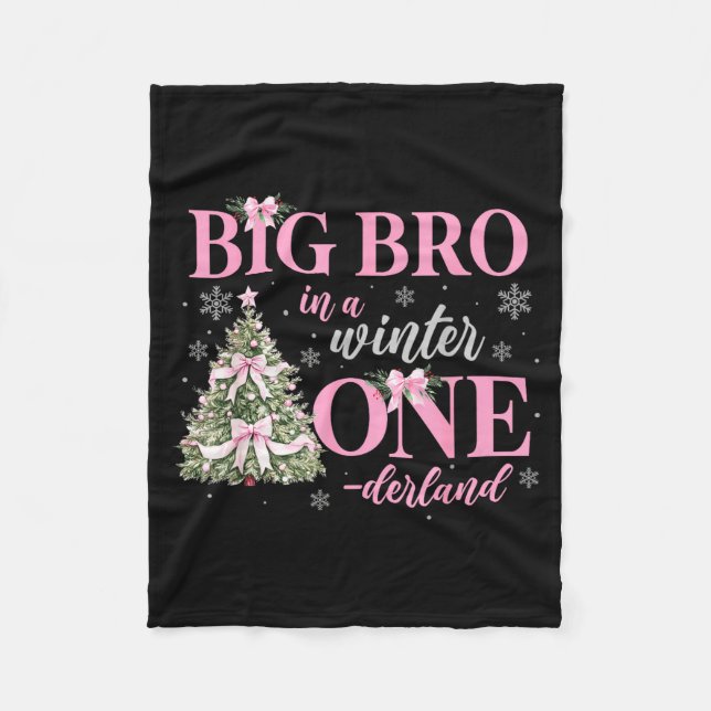 Big Bro In A Winter Onederland Birthday Girl Chris Fleecedecke (Vorderseite)