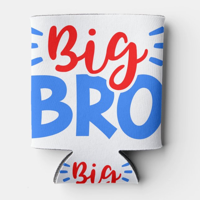 BIG BRO in Rot und Blau Dosenkühler (Vorderseite)