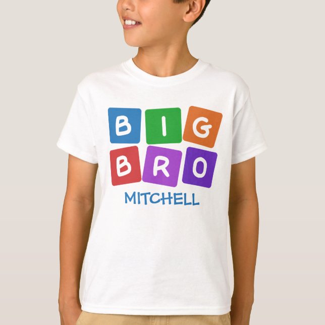 Big-Bro-INDIVIDUELLE NAME T-Shirt (Vorderseite)