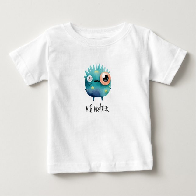 Big Bro oder Sis Monster-Crew Baby T-shirt (Vorderseite)