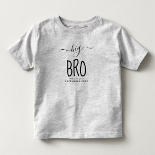 Big Bro Personalisierter neuer Baby Announcement Kleinkind T-shirt