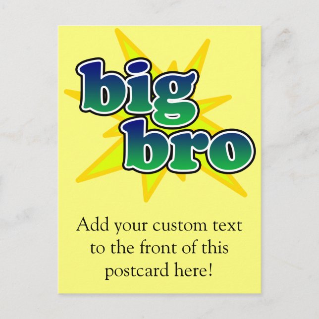 Big Bro Postkarte (Vorderseite)