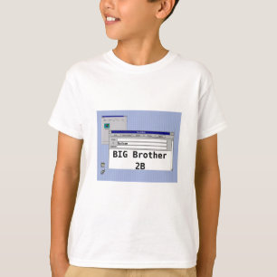 BIG Brother 2B Expectant Sib Computer Theme T-Shirt