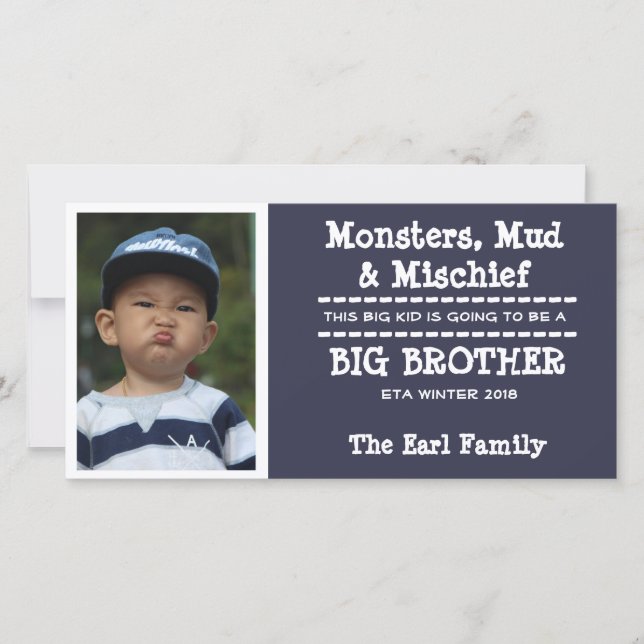 Big Brother Baby Announccard Ankündigung (Vorderseite)