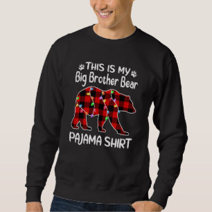 Big Brother Bear Pajama Lights Weihnachtsfamilie Sweatshirt