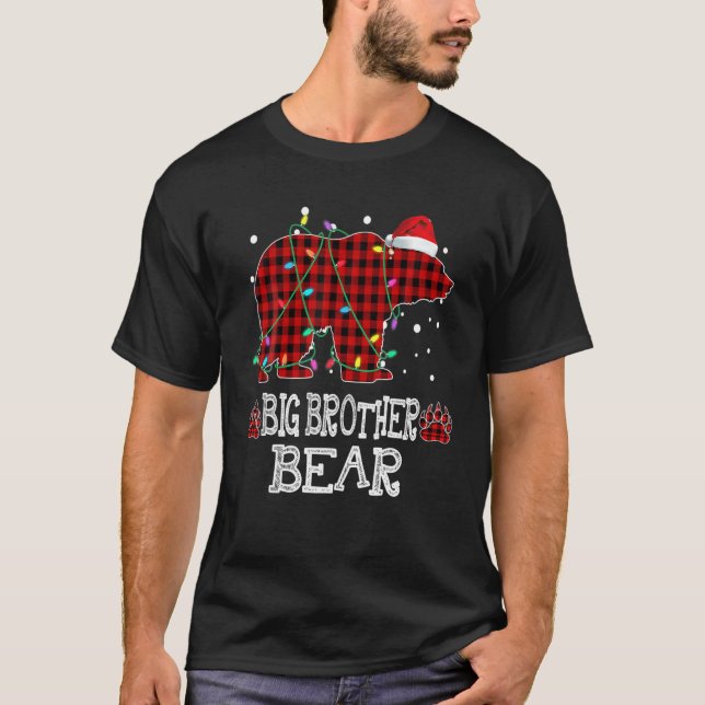 Big Brother Bear Red Buffalo Kariert Big Brother B T-Shirt (Vorderseite)