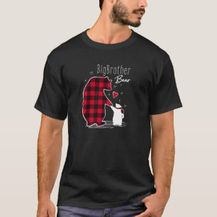 Big Brother Bear Weihnachten Pajama Red Buffalo Pl T-Shirt