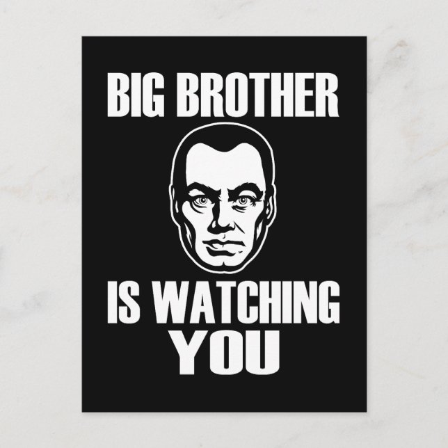 Big Brother beobachtet dich Postkarte (Vorderseite)