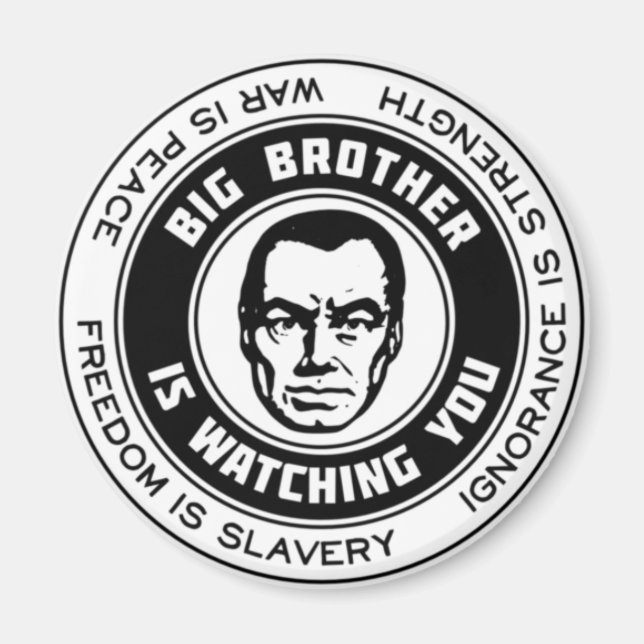 Big Brother beobachtet Magnet (Vorne)