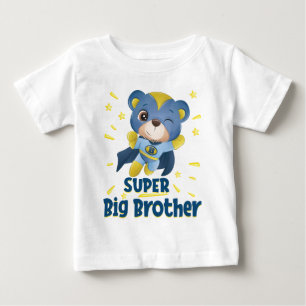 Big Brother - Cartoon Superhero Blauer Bär Baby T-shirt