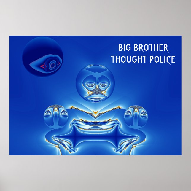 Big Brother dachte Polizei Poster (Vorne)