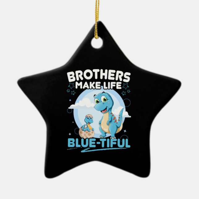 Big Brother Dinosaur Schöner Life Puff Keramik Ornament (Vorne)