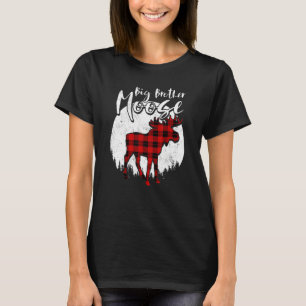 Big Brother Elch Kariert Buffalo Matching Family T-Shirt