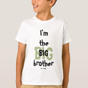 Big Brother Est. Datum Grün Schwarzer Text T-Shirt