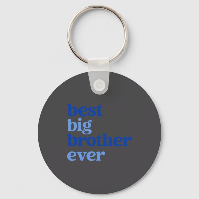 Big Brother Ever Gray With Blue Text Boys  Schlüsselanhänger (Vorderseite)