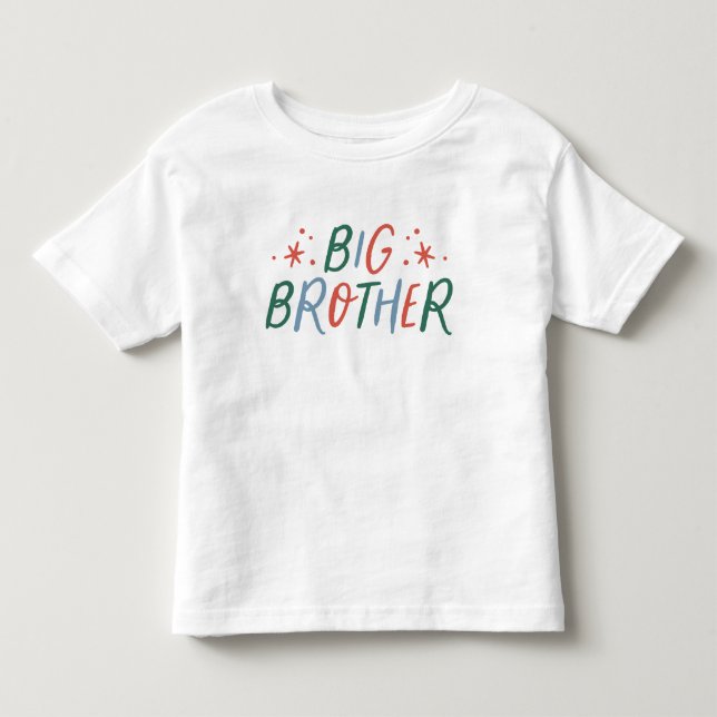 Big Brother farbenfroh rot und grün Kleinkind T-shirt (Vorderseite)