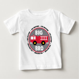 Big Brother Fire Truck Baby T-shirt