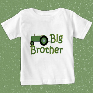 Big Brother Green Traktor Baby T-shirt