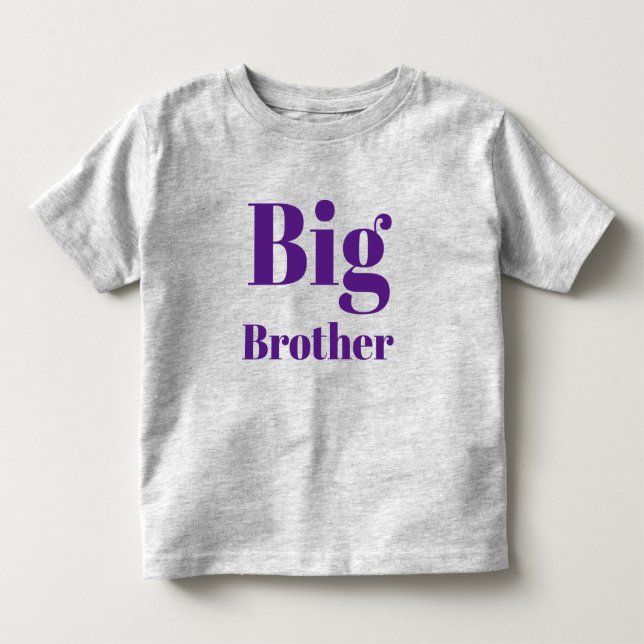 Big Brother lila Briefe niedlich Kleinkind T-shirt (Vorderseite)