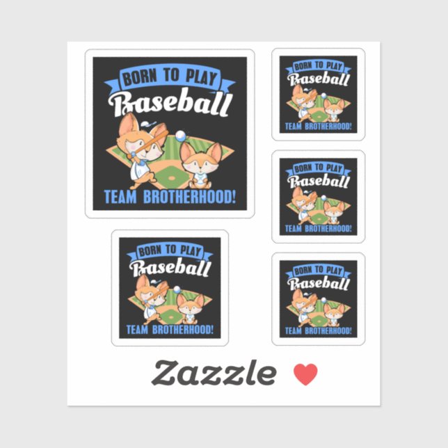 Big Brother Little Brother - Baseball-Spieler Aufkleber (Blatt)