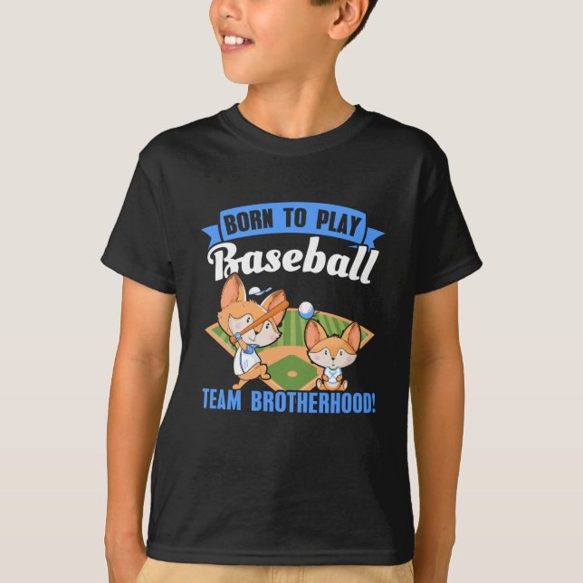 Big Brother Little Brother - Baseball-Spieler T-Shirt (Vorderseite)