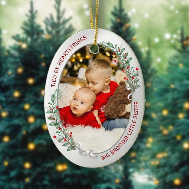 Big Brother Little Sister Classic Warm Quote Keramik Ornament (Von Creator hochgeladen)