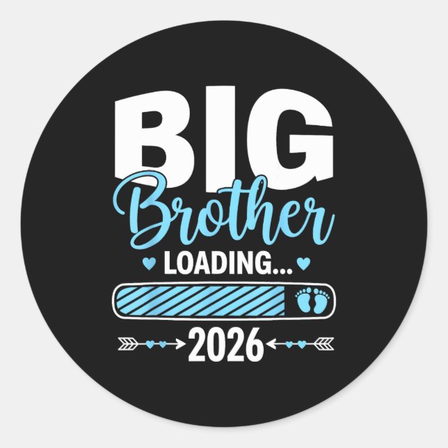 Big Brother Loading 2026 Promoted To Big Brother 2 Runder Aufkleber (Vorderseite)