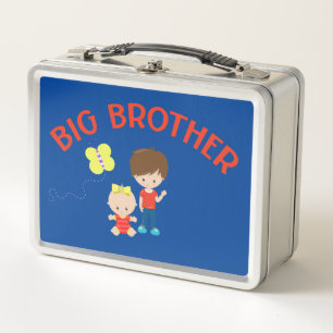 Big Brother mit Baby Schwester Personalisiert Metall Brotdose