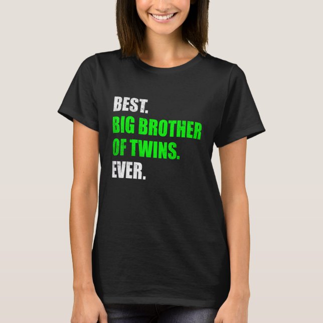 Big Brother of Twins Pregnancy Ankündigung Big Br T-Shirt (Vorderseite)