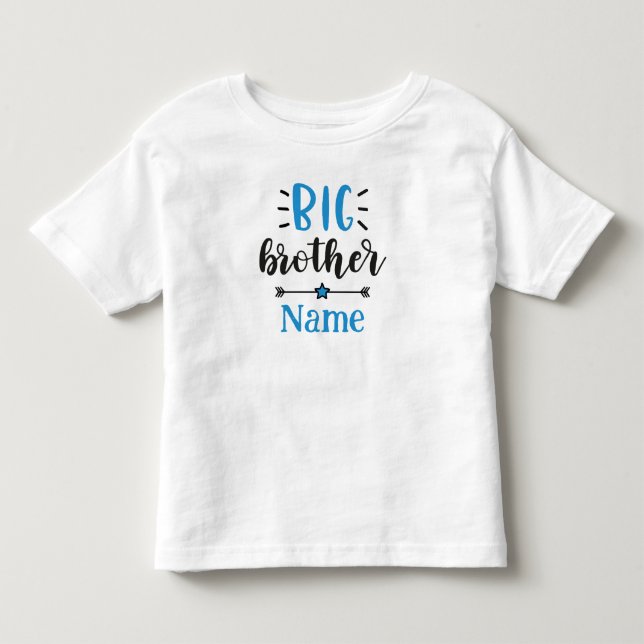 Big Brother Personalisiert Name Niedlich Kleinkind T-shirt (Vorderseite)