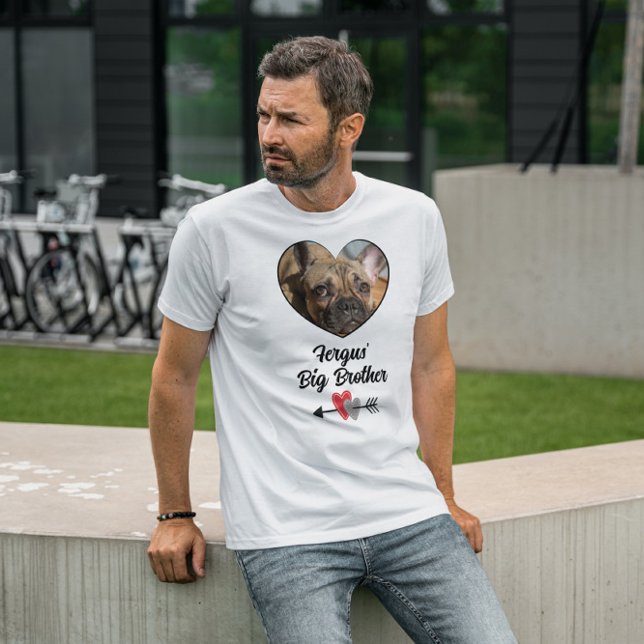 Big Brother photo de chien personnalisée T-Shirt (Créateur téléchargé)