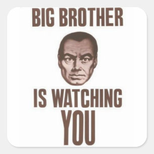 BIG BROTHER QUADRATISCHER AUFKLEBER