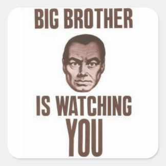 BIG BROTHER QUADRATISCHER AUFKLEBER