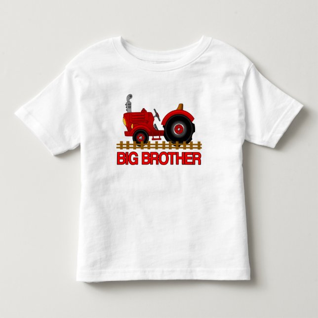 Big Brother Red Tractor Shirt niedliche Ankündigun (Vorderseite)