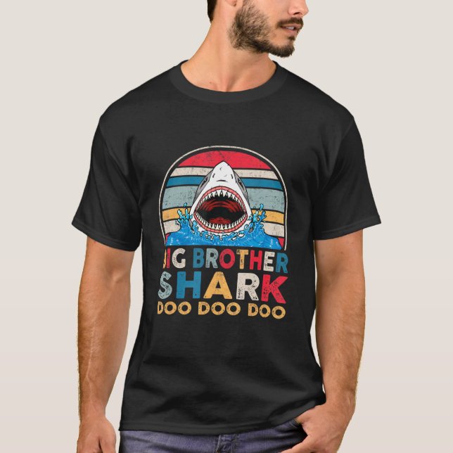 Big Brother Shark Doo Doo Doo T-Shirt Perfekt Väte (Vorderseite)