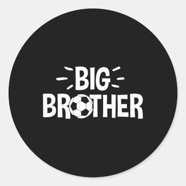 Big Brother Soccer  Runder Aufkleber (Vorderseite)
