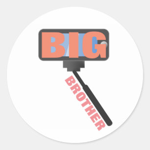 Big Brother Social Media Runder Aufkleber