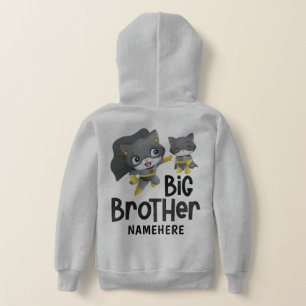 Big Brother Superhero Cat Illustration Individuell Hoodie