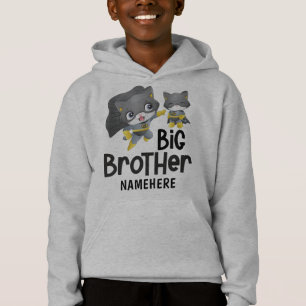 Big Brother Superhero Cat Illustration Individuell Hoodie
