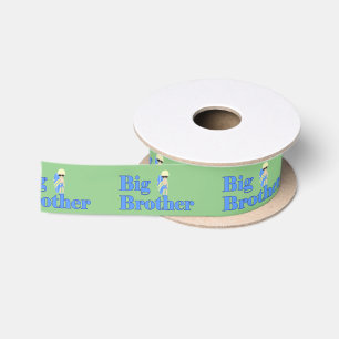 Big Brother Surfer Boy Sibling Green Satinband
