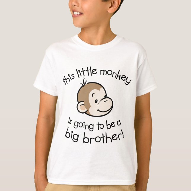 Big Brother to be - Affengesicht T-Shirt (Vorderseite)