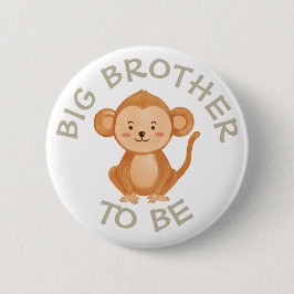 Big Brother to be Baby Shower Button Wild One Zoo