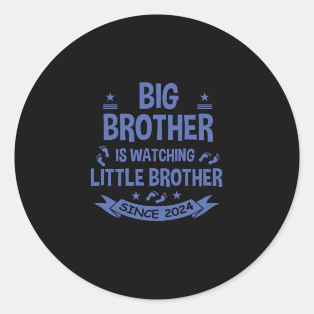 Big Brother Watching Little Brother 2024 Baby Runder Aufkleber (Vorderseite)
