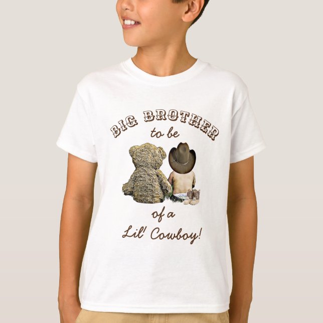 Big Brother zu einem Lil' Cowboy & Teddy Bären T-Shirt (Vorderseite)
