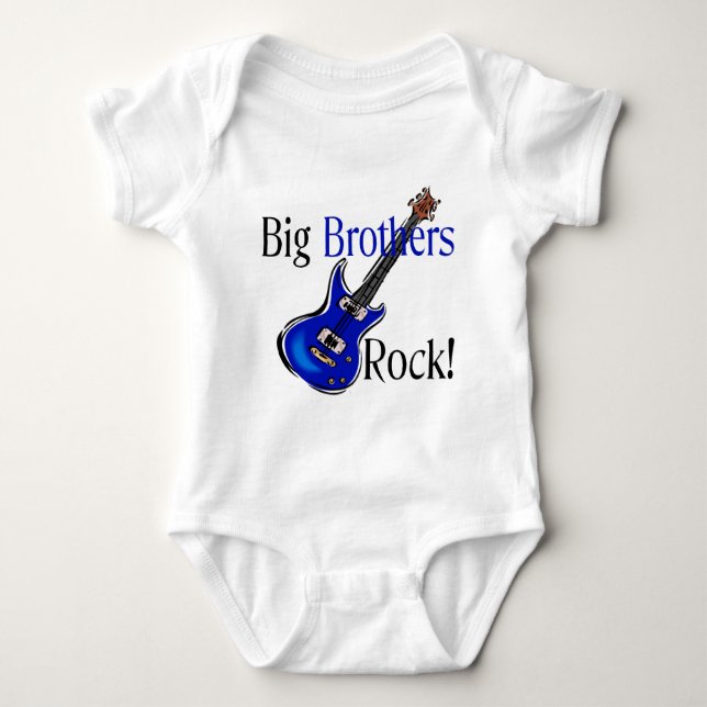 Big Brothers ROCK! Baby Strampler (Vorderseite)